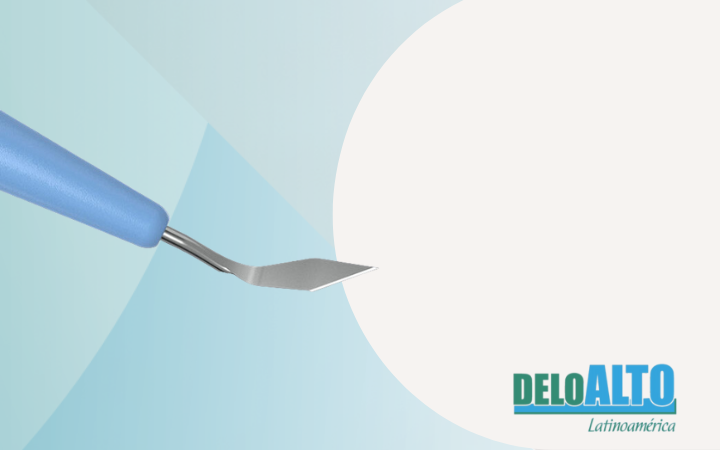 Angulated curved blade scalpel, 45° angle, double bevel,, 2.20mm  (CJY-01-2.2 2nd Sight). Box of 5