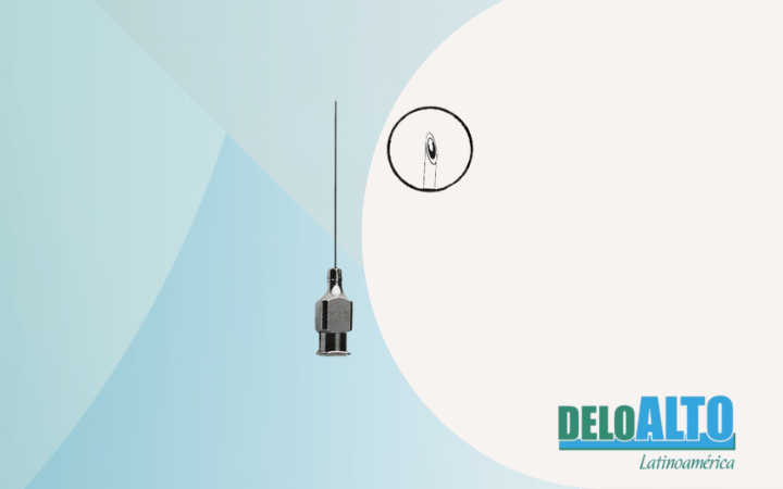 Aguja retrobulbar con punta biselada 23g x 38mm (1 1/2"),  atkinson. Tecfen