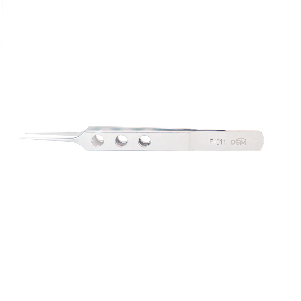 F-011 Hoskins/Notched Forceps 105mm, 0.25mm notched, straight with tying platforms