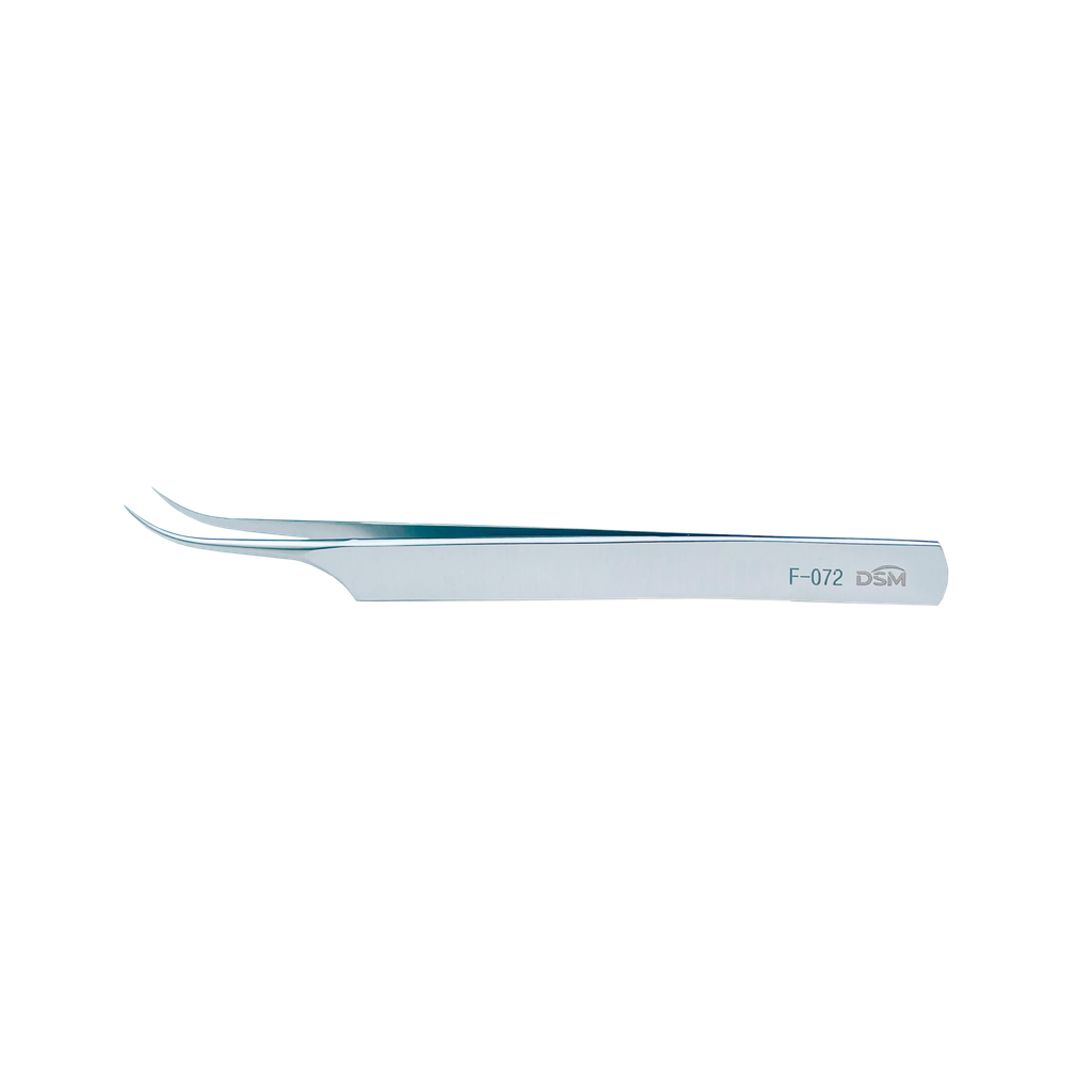 F-072 Pinzas de Joyero Punta de 0.07 mm x 0.03 mm 115 mm, curva