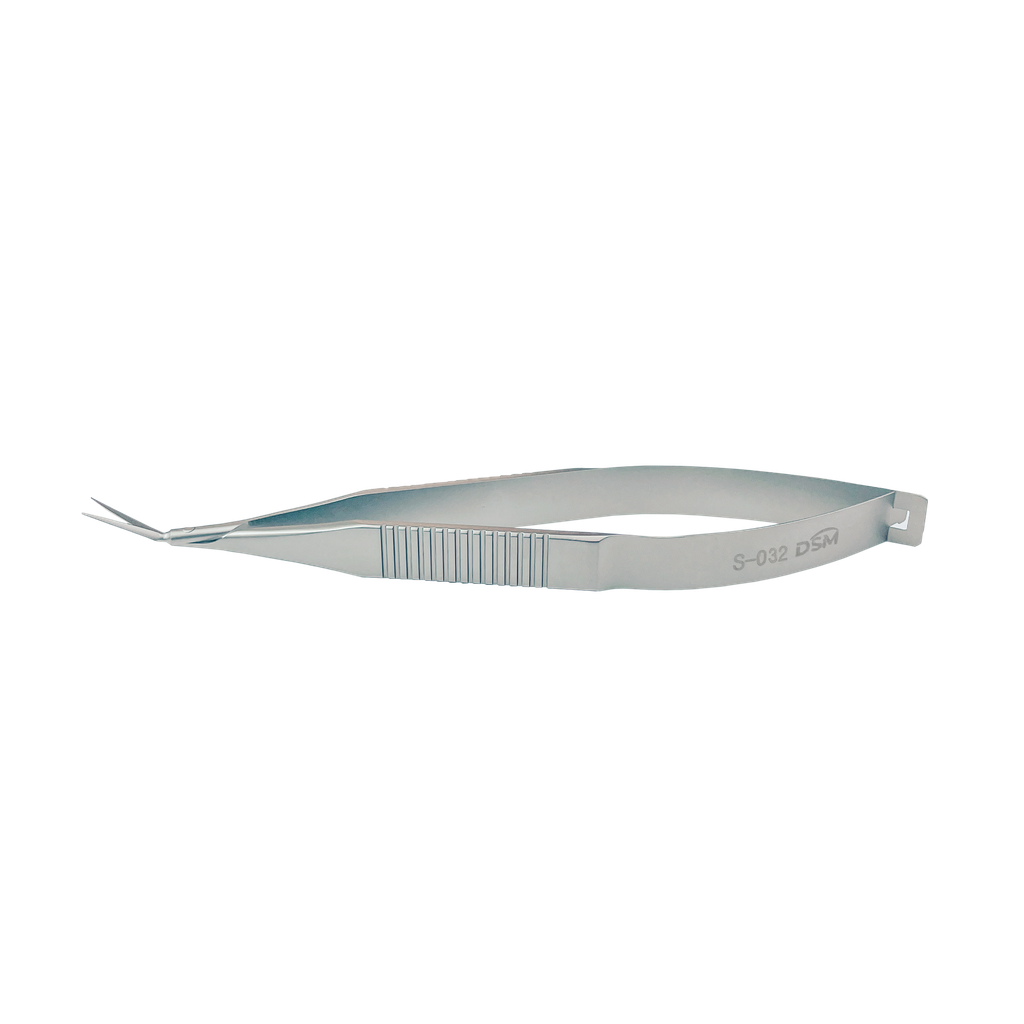 S-032 Tijera de Vannas para Capsulotomía Angulada, Punta afilada, 115mm, 11mm 