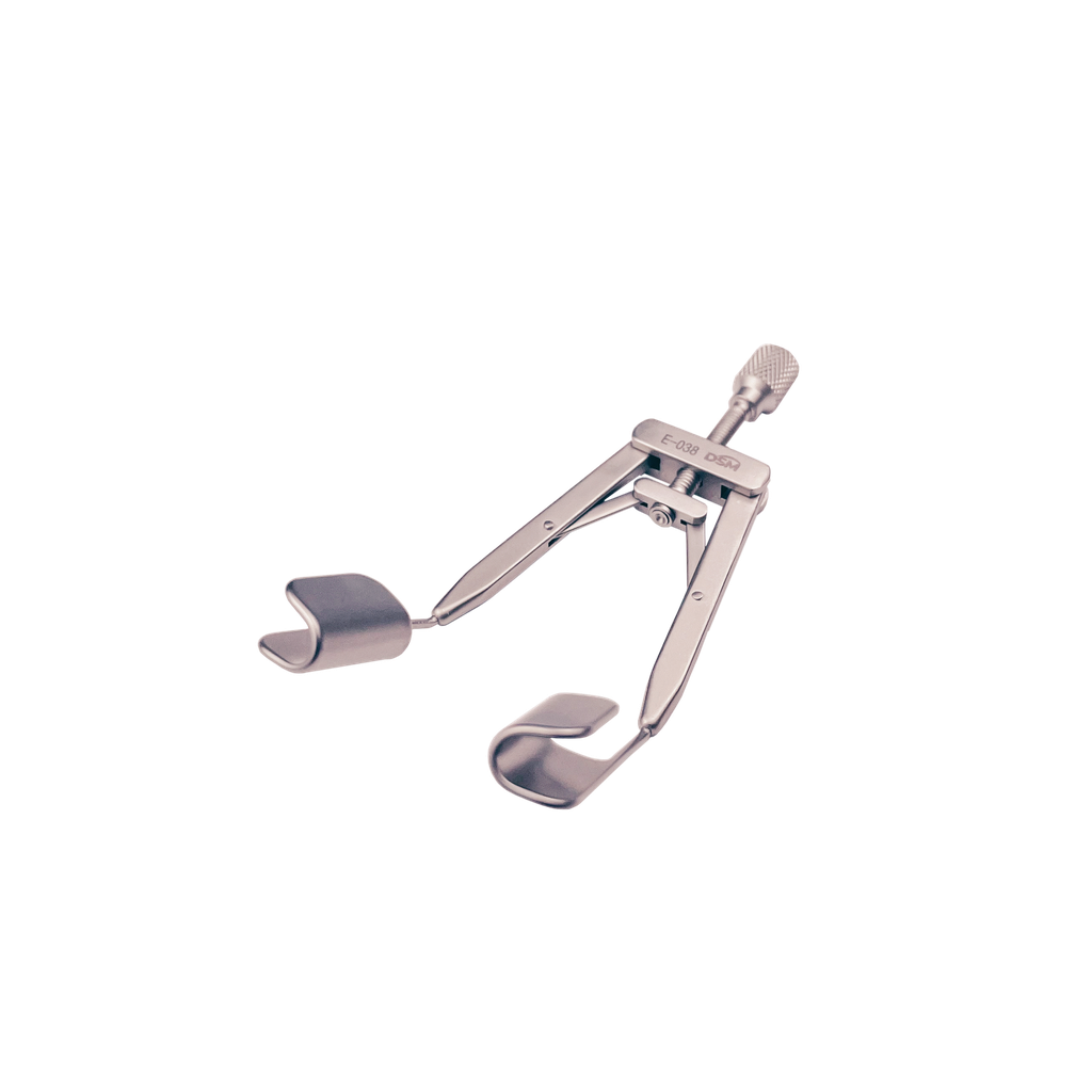 E-038 Blefarostato Ajustable Valvas de 13mm, longitud total 78 mm
