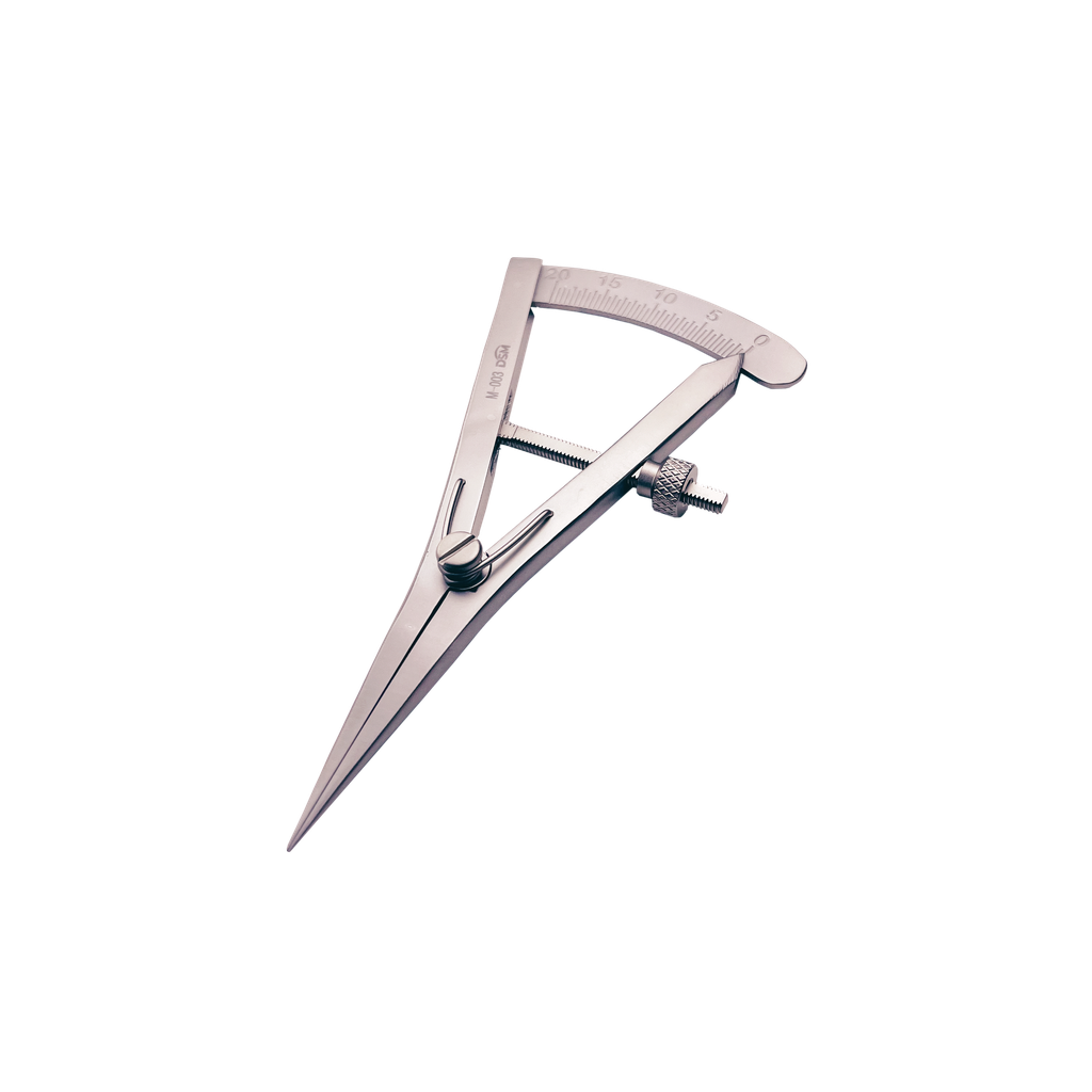 M-003 Caliper Castroviejo Calibrada cada 0.5mm de 0 a 20mm. 