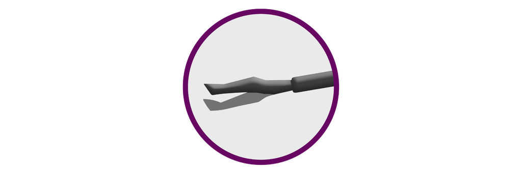V-028  Pinzas de capsulorrexis, tubo curvado 23G