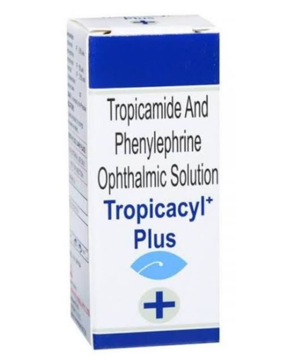 Tropicamide with Phenylephrine 0.8%-5% w/v of 5ml, (Tropicacyl Plus). Greivis Pharma.