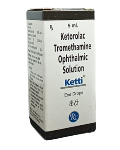 Ketorolac Tromethamine eye drop 0.5% w/v 5ml. KETTY - Greivis Pharma.