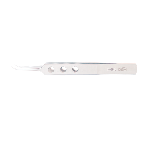 [F-040 ] F-040 Tying Forceps 105mm, curved shafts with tying platforms 