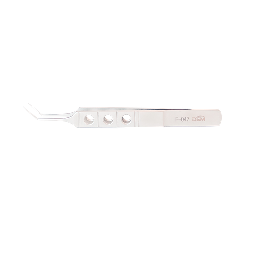 [F-047 ] F-047 Lens Implantation Forceps 105mm, angled shafts with smooth jaws