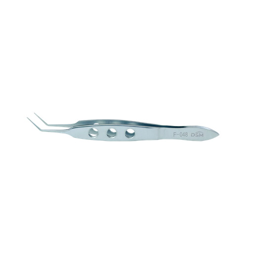 [F-048 ] F-048 Pinza para Lentes Mcpherson Angulada con mandíbulas lisas 105 mm