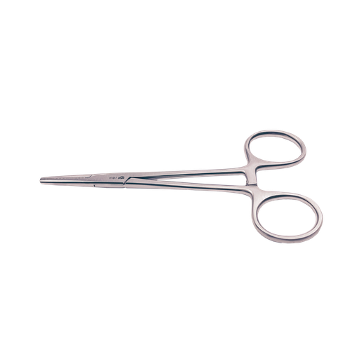 [H-017 ] H-017 Pinza de Mozquito Mordazas dentadas rectas de 125 mm y 24 mm