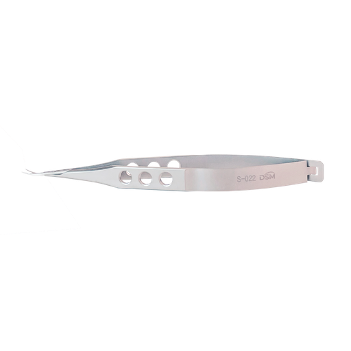 [S-022 ] S-022 Tijera de Iris Curva derecha, Punta afilada, 110mm, Longitud de la hoja 7.5mm 