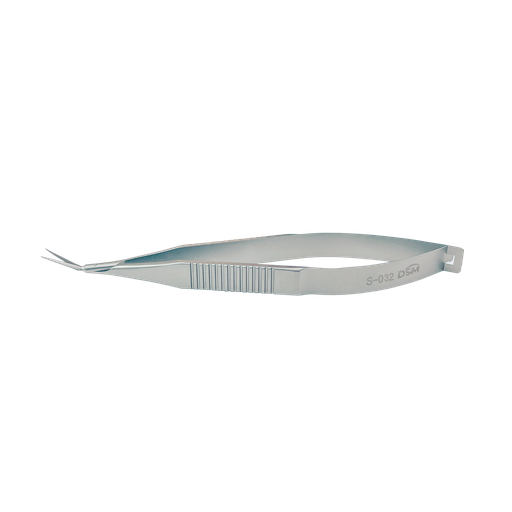 [S-032 ] S-032 Tijera de Vannas para Capsulotomía Angulada, Punta afilada, 115mm, 11mm 