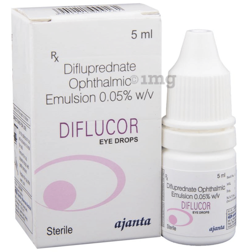 Difluprednate OphtHalmic 0.05% W/V Emulsion Eye Drops 5 ml DIFLUCOR